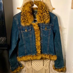 Custom La Fiorentina fur jean jacket